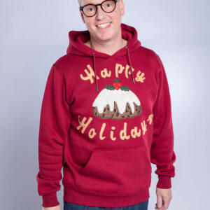 Foto Rudolph in Kersthoodie Happy Hollidays