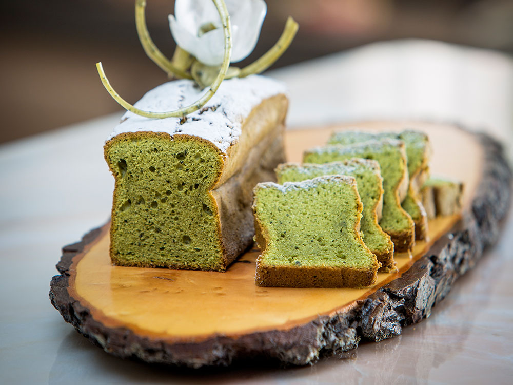 Groene thee cake