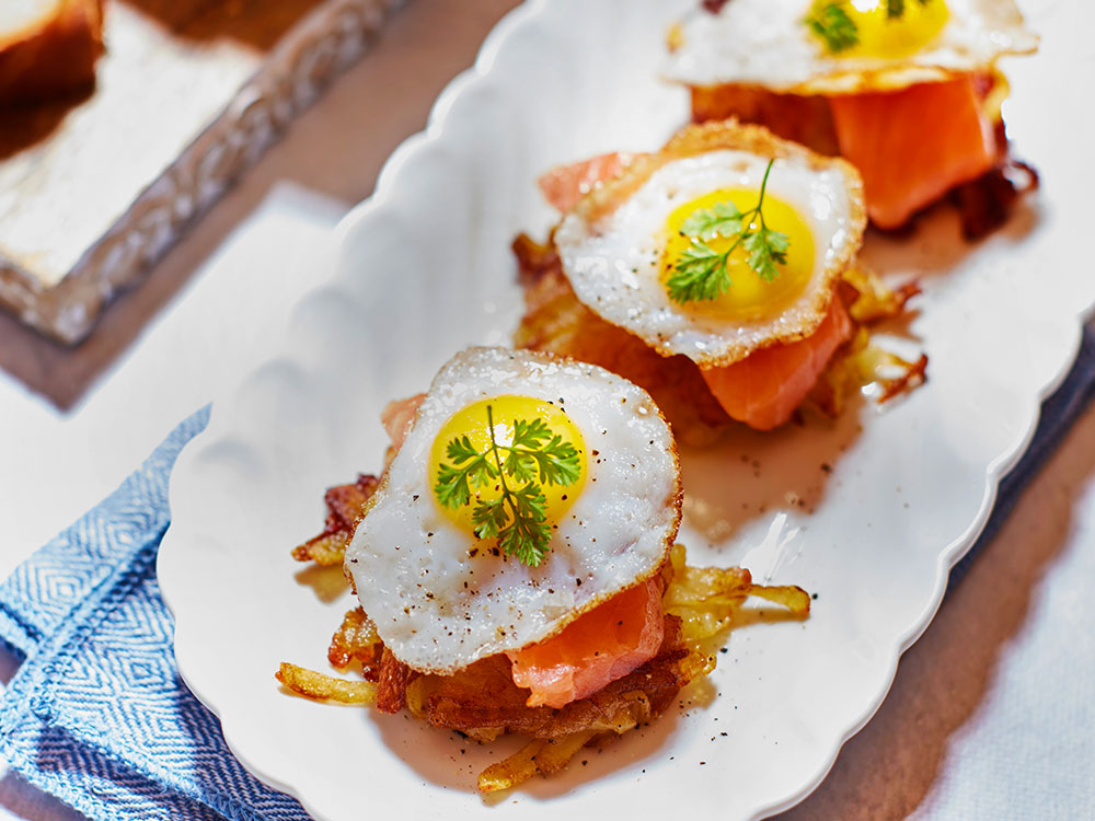 Rudolphs Rosti met gerookte zalm